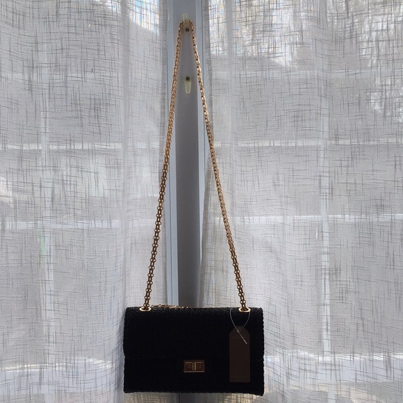 Elegant straw bag with adjustable chain & dust bag - Picture 4 of 7